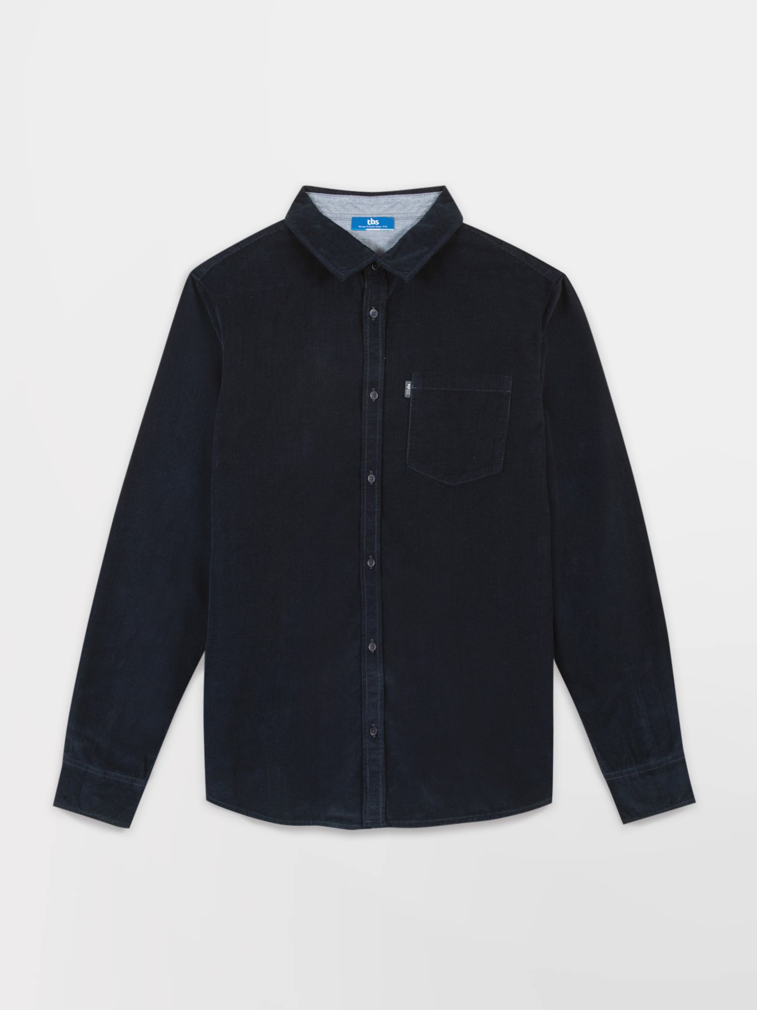 Chemise Homme Velours Côtelé Marine
