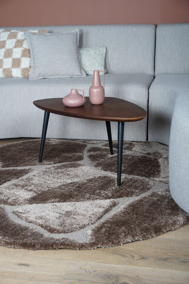 Vloerkleed Macy Ø160 cm bruin