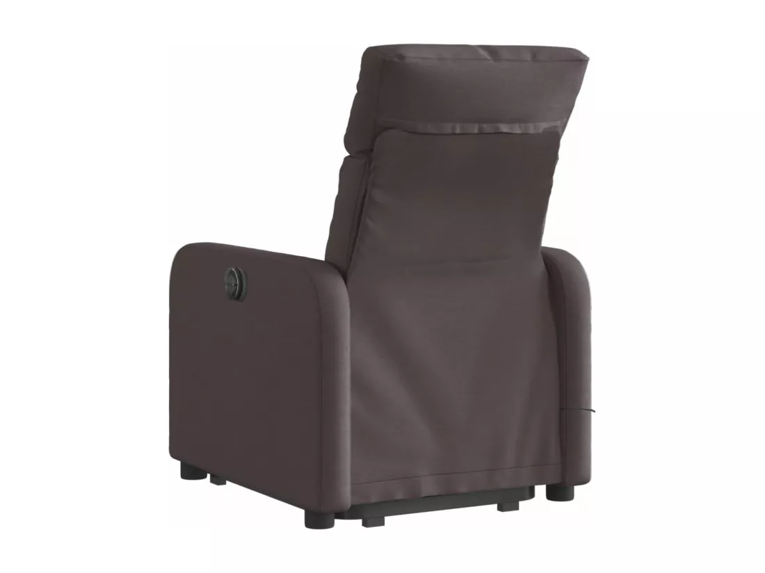 Fauteuil inclinable massant Marron foncé Tissu