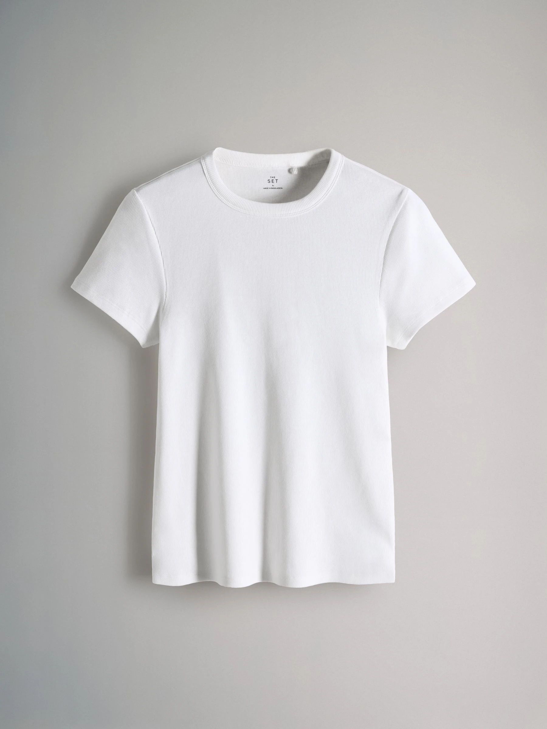Crème/Blauw/lichtblauw/Bruin/Strepen - The Set 5 Pack Korte Mouw Geribd T-shirt