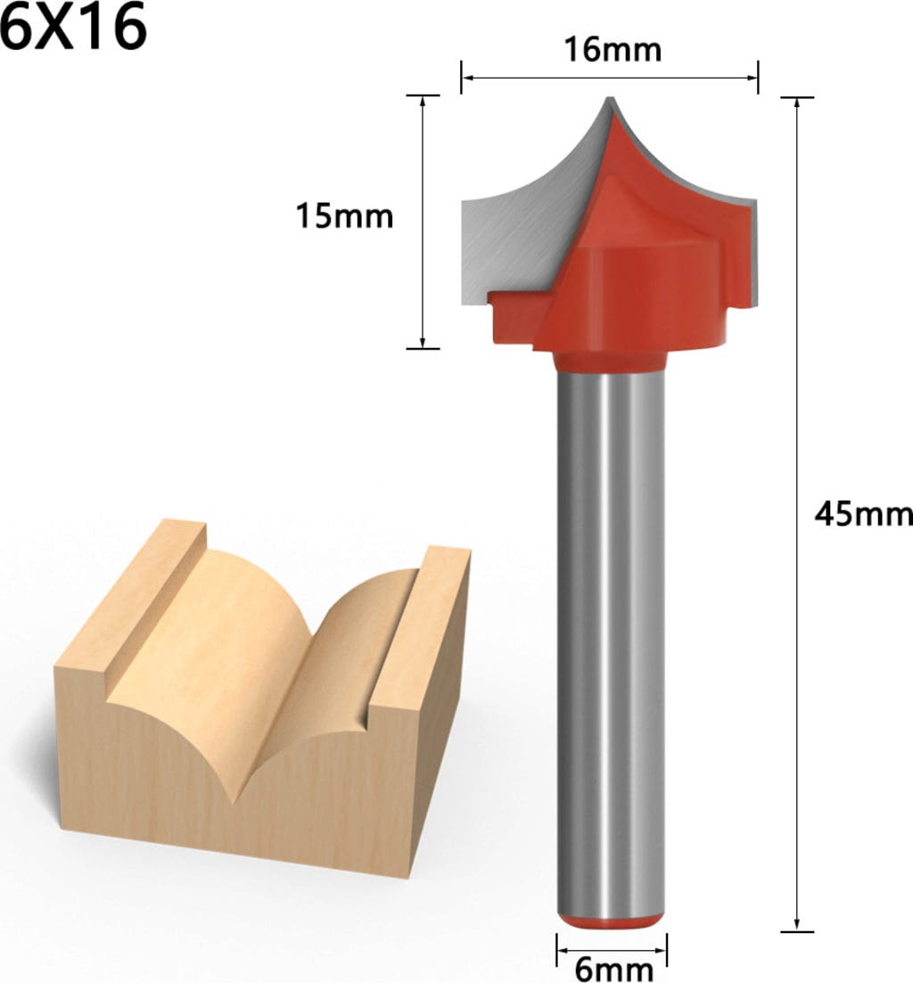 Twotrees  Profilfräser 6 mm 10er-Set    Präzisionsfräser für die Holzbearbeitung