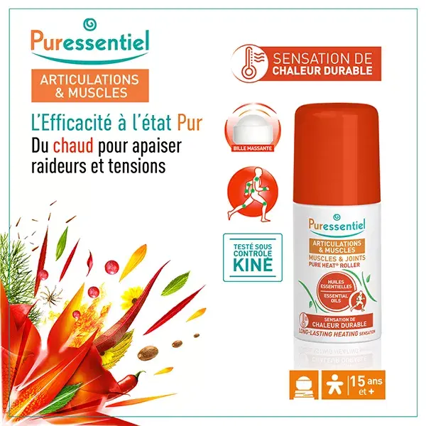 Puressentiel Articulations et Muscles Roller Pure Heat 75ml