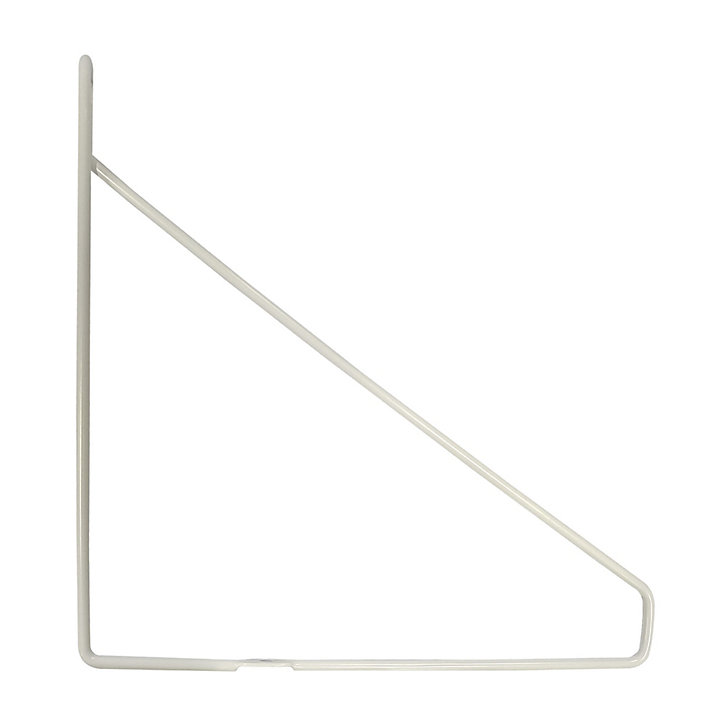 Équerre en fil d'acier blanc GoodHome Arama H. 21 x P. 21 cm