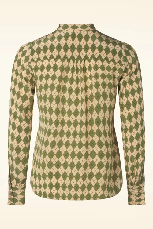 King Louie Delia Farrow blouse in guacemole