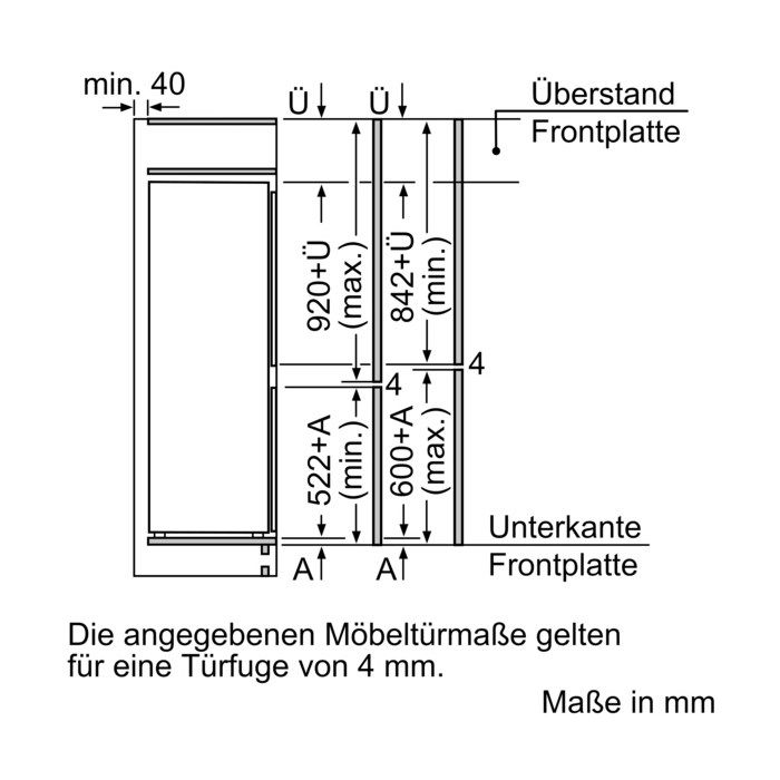 Siemens Einbau-Kühl-Gefrier-Kombination iQ300 KI67VVSF0