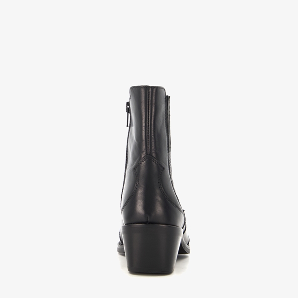 Harper leren dames western boots zwart