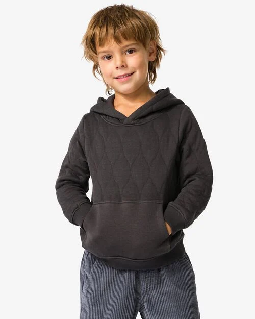 sweat-shirt matelassé enfant gris foncé