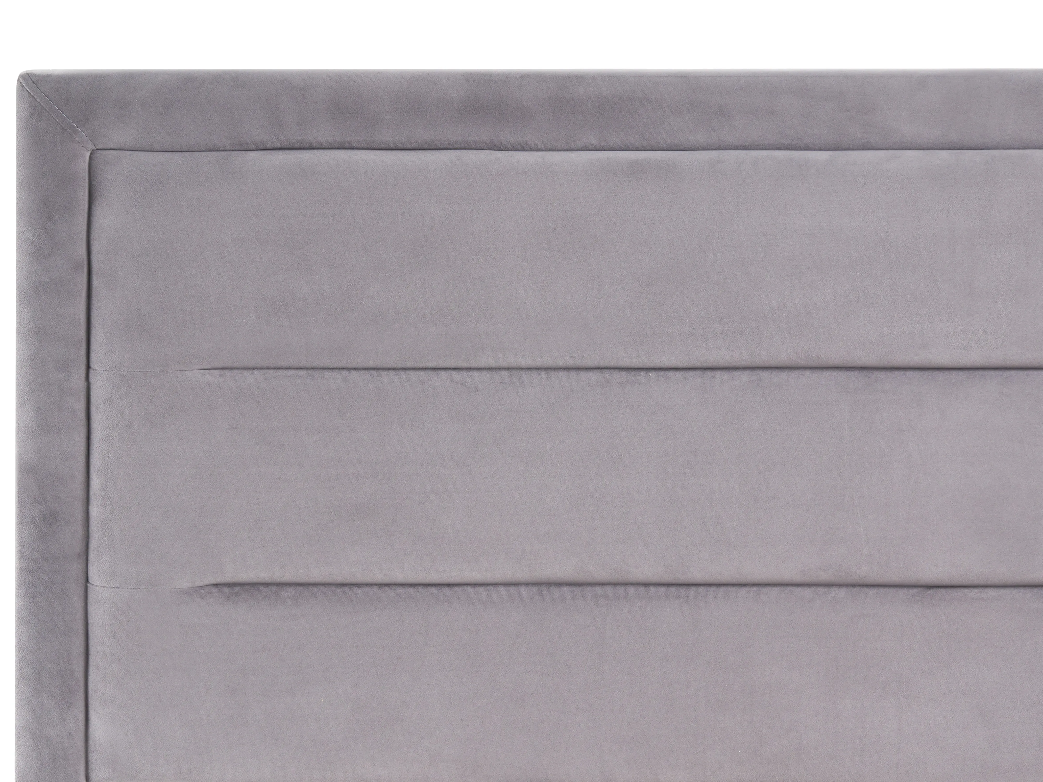 Bed Fluweel ROUEN 180 x 200 cm Donkergrijs