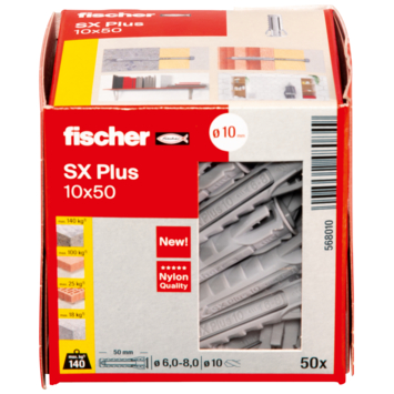 Fischer SX+-plug 10x50mm 50 stuks