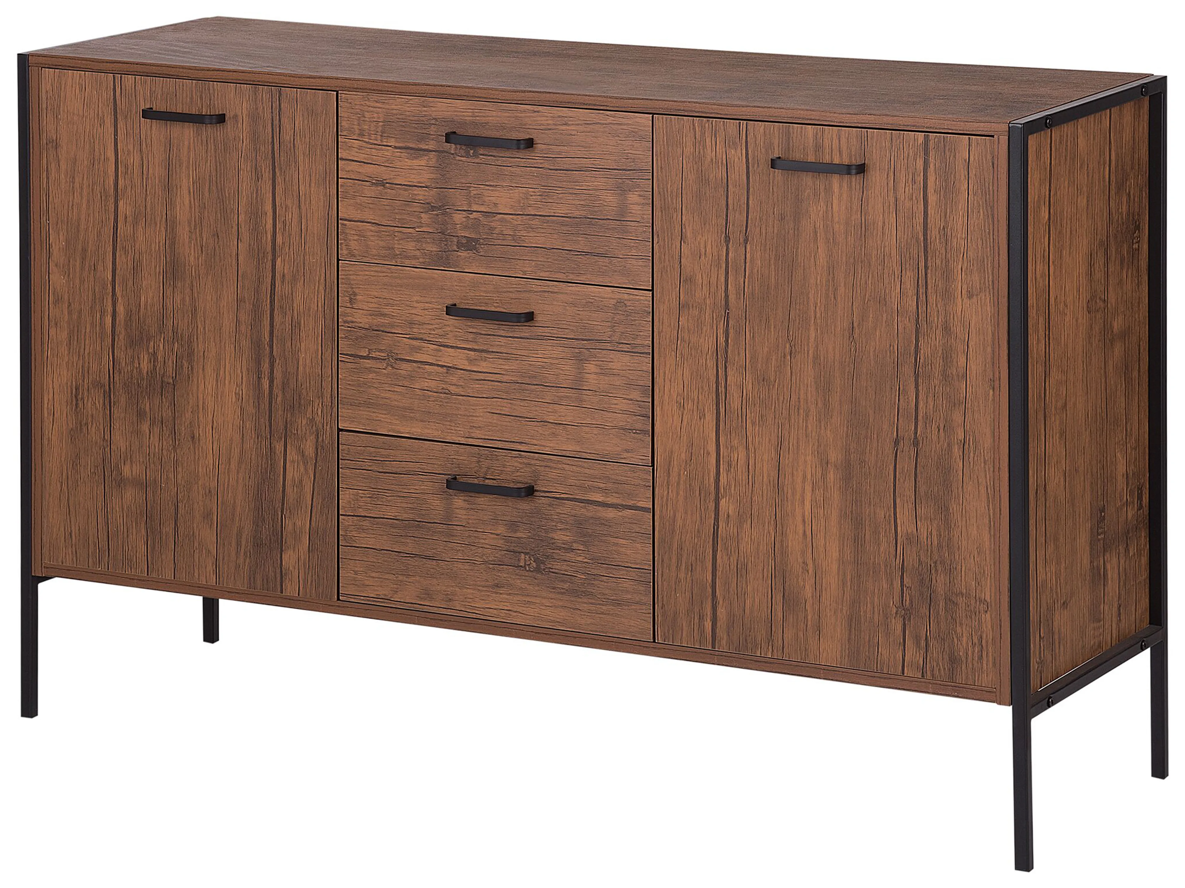 Dressoir met 2 deuren TIFTON Donkerbruin