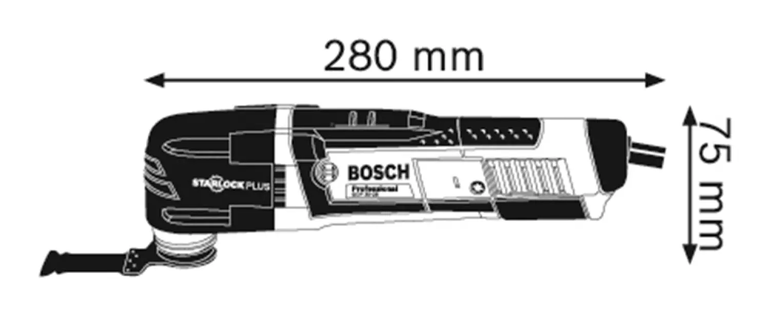 Bosch GOP 30-28 Multitool   16 delige accessoireset in L-Boxx - 300W