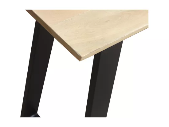 Table de bar en bois manguier massif et métal noir L120 cm VIJAY