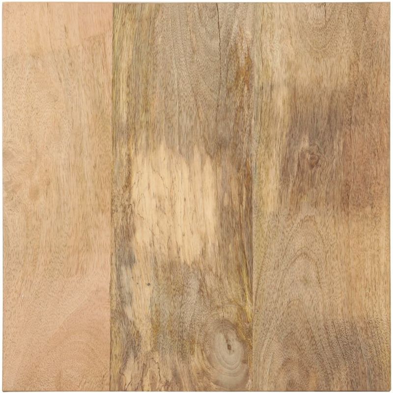 vidaXL - Bijzettafel - Massief Mangohout - Zwart Poedercoating - Uniek Design