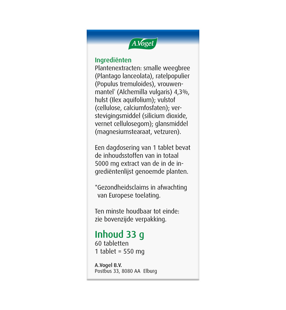 A.Vogel Alchemilla complex gewrichten (60 tabletten)