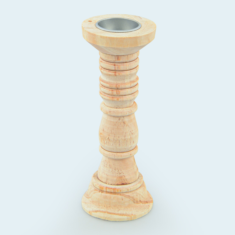 Porte-bougie chauffe plat couleur bois