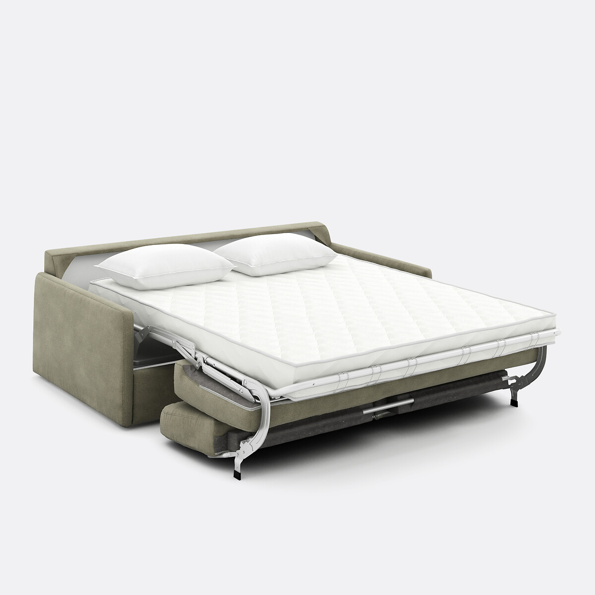LA REDOUTE INTERIEURS<br>Cama alta, tecido texturizado, Bultex Marta
