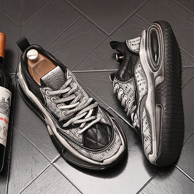Mr Ozera - Platformsneakers met letters