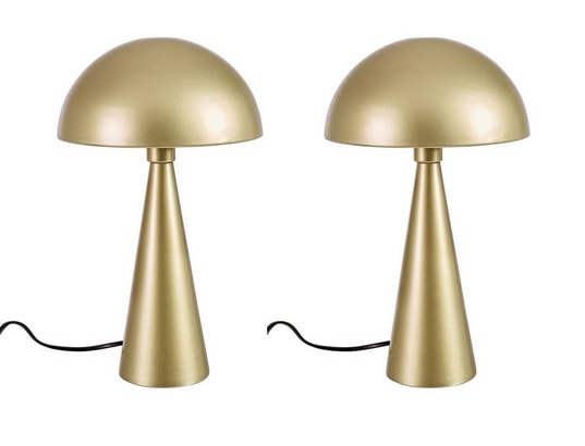 BIZZOTTO - Lampe à poser Lot de 2L. Modern or D22 x h36,5 cm