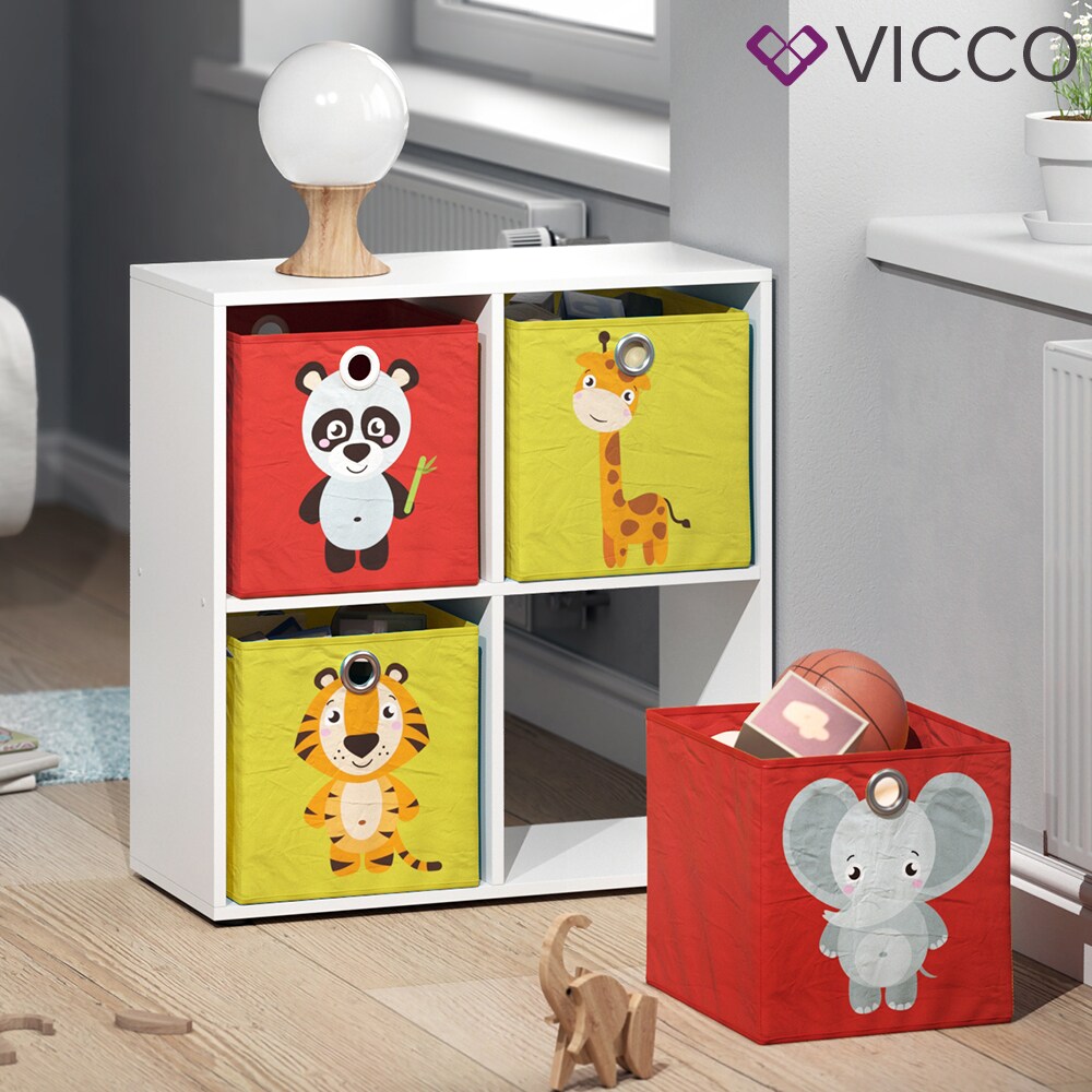VICCO 2er Set Faltbox 30x30 cm Kinder Faltkiste Aufbewahrungsbox Regalkorb