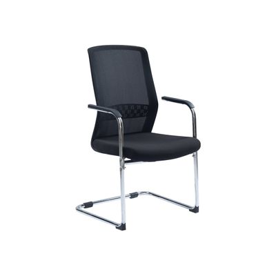 Chaise LUGE SCOTT - dossier haut - accoudoirs intégrés - noir