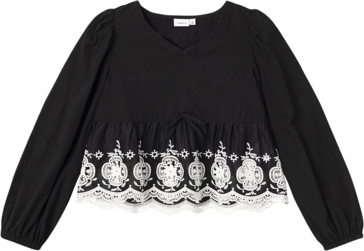 Name It NKFOREANA LS SHORT BLOUSE Blå