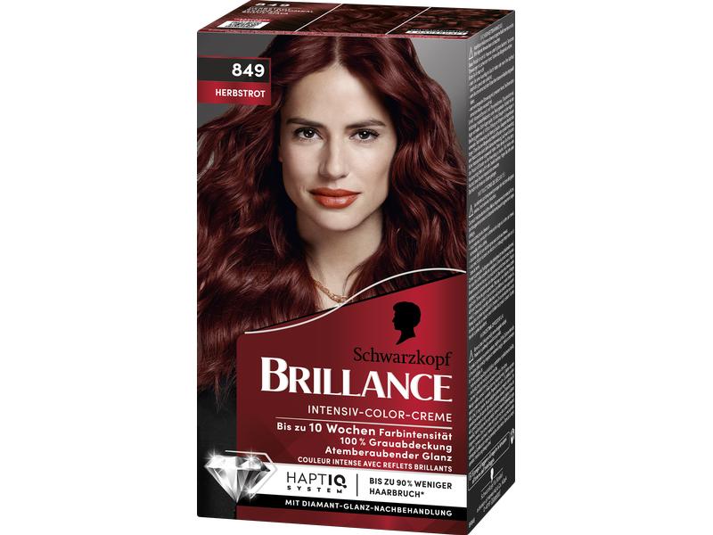 Schwarzkopf BRILLANCE Haarcoloration 849 Herbstrot Atemberaubende, intensive Fashion-Haarfarbe