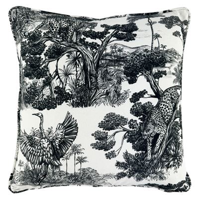 Housse coussin motif jungle - CRÉATION THÉVENON