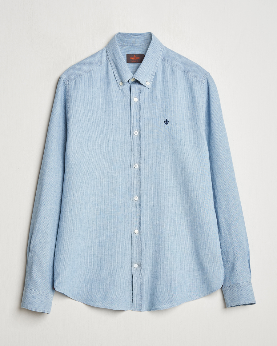 Morris Linen Indigo Shirt Light Blue