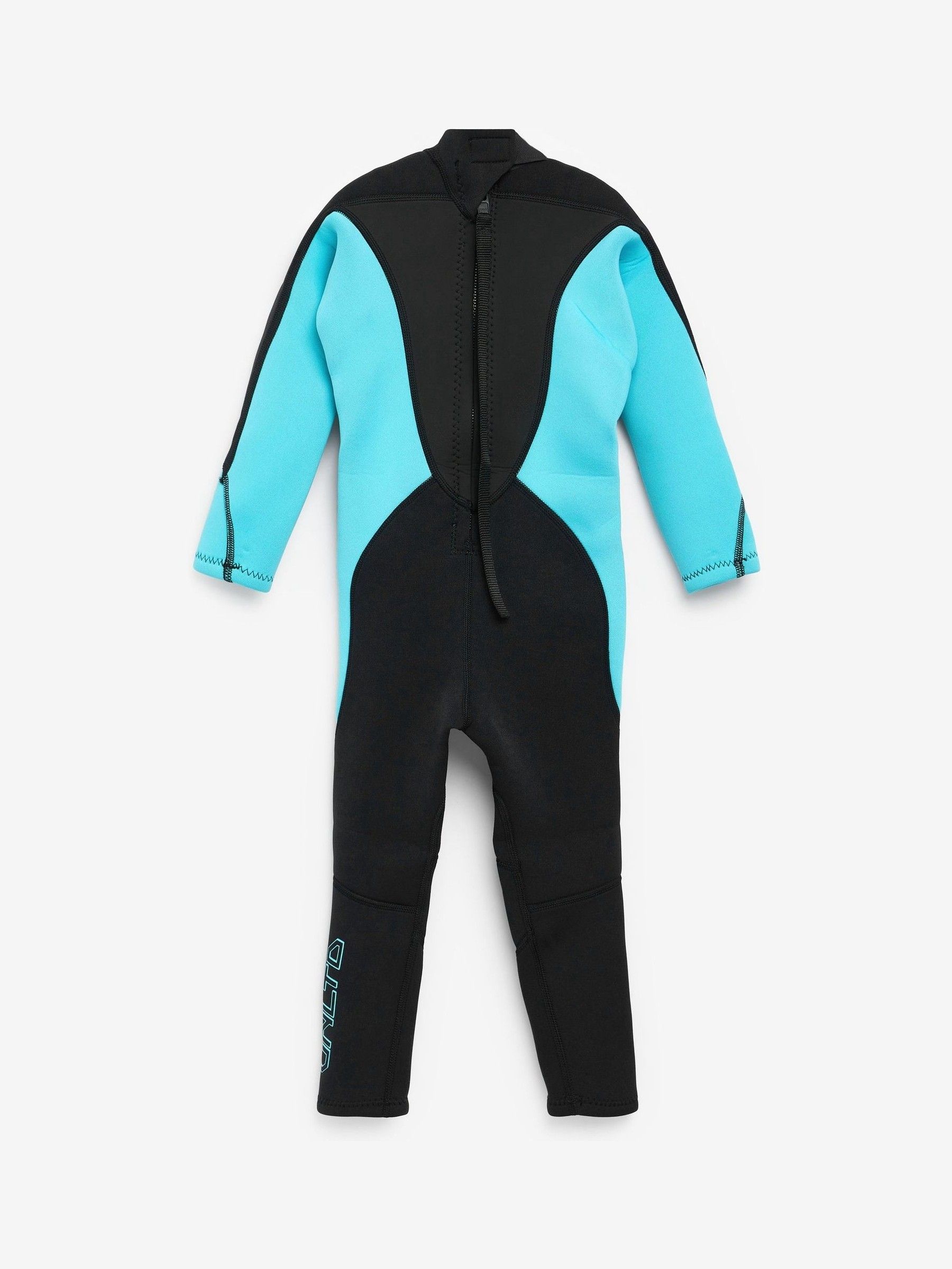Zwart/blauw met lange mouw - Wetsuit (1 - 16 jr)