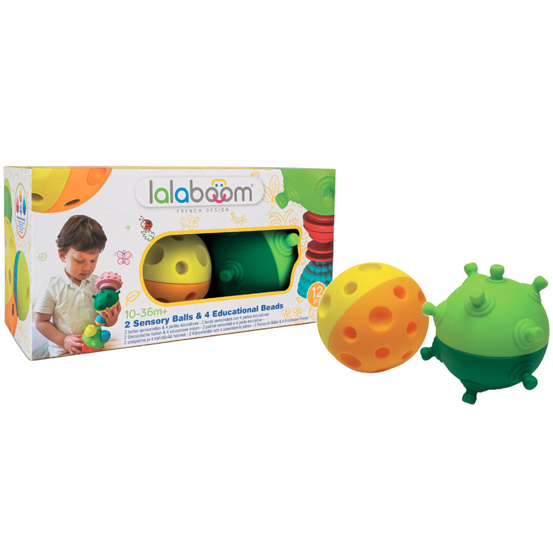 lalaboom sensorische ballen en klikkralen - 12st