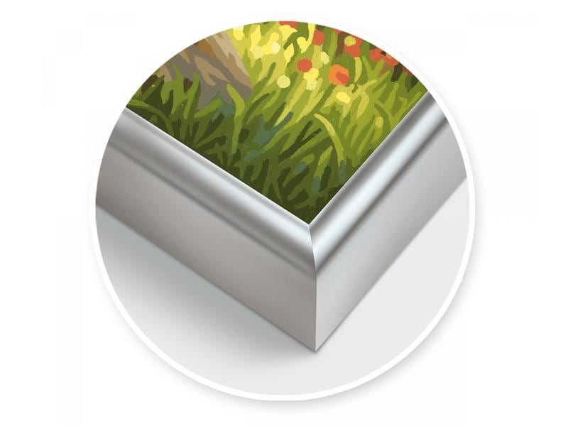 Schipper Zubehör Alurahmen Silber 40 x 50 cm Dezenter Bilderrahmen ohne Glasscheibe