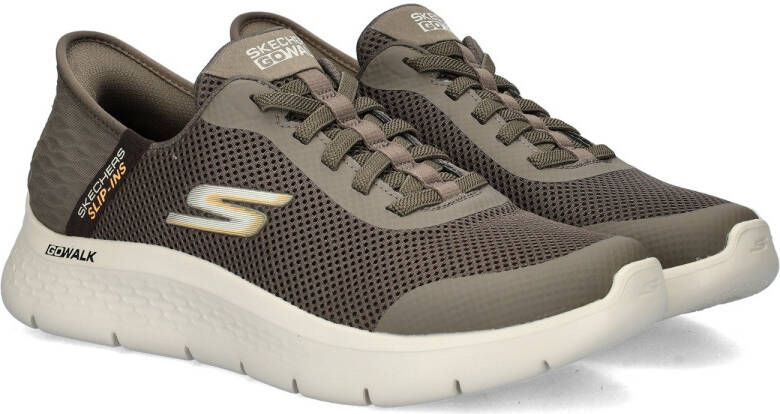 Skechers Slip-ins Go Walk Flex Hands Up Heren Instappers Bruin