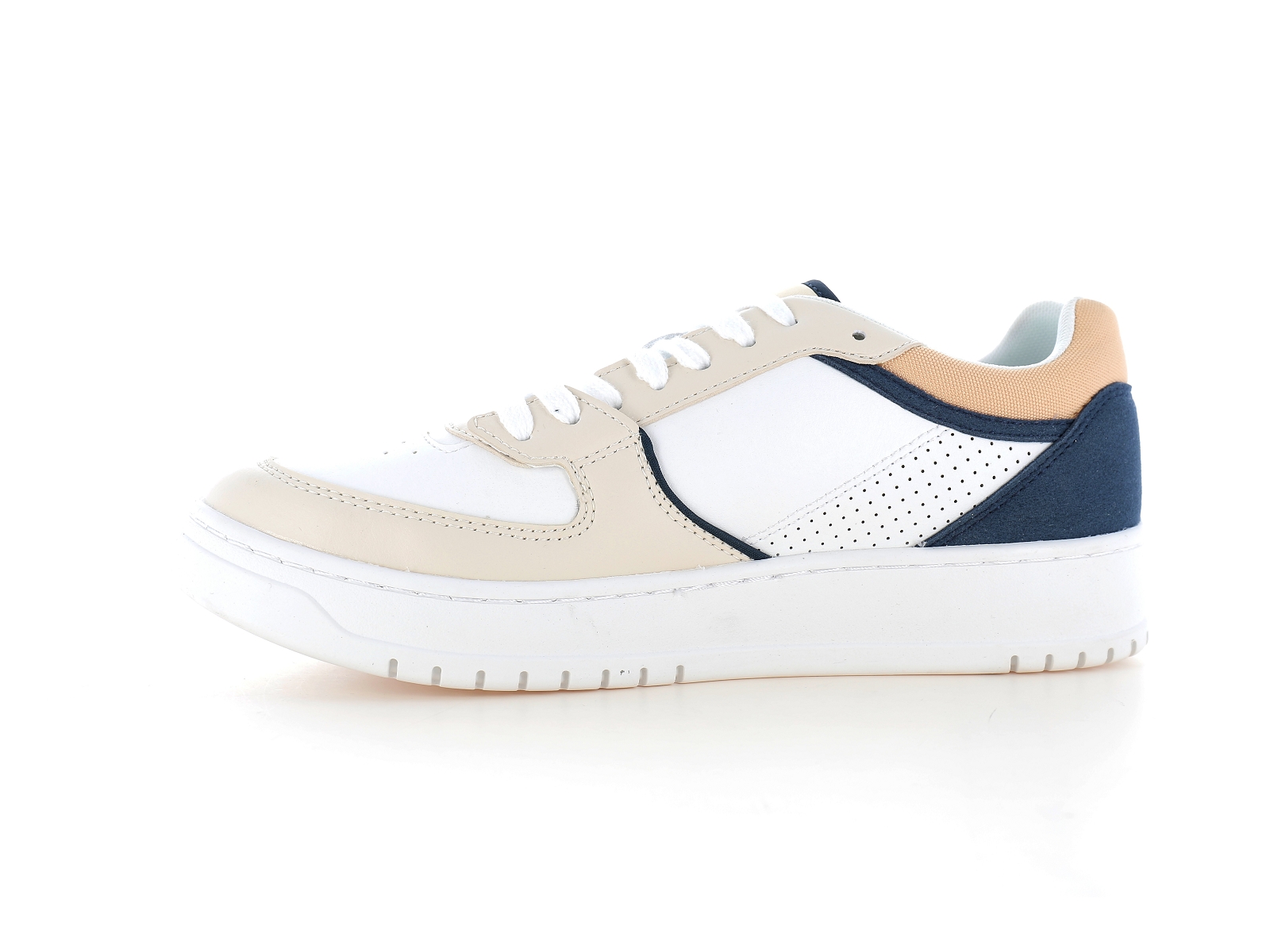 Kappa-AUTHENTIC BARNEY 1 Matières combinées Beige Bleu