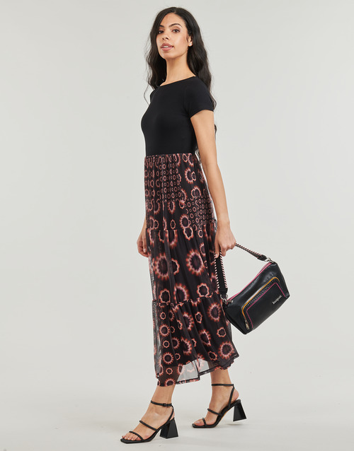 Desigual - VEST_GALIANA - Noir / Rouge / Orange