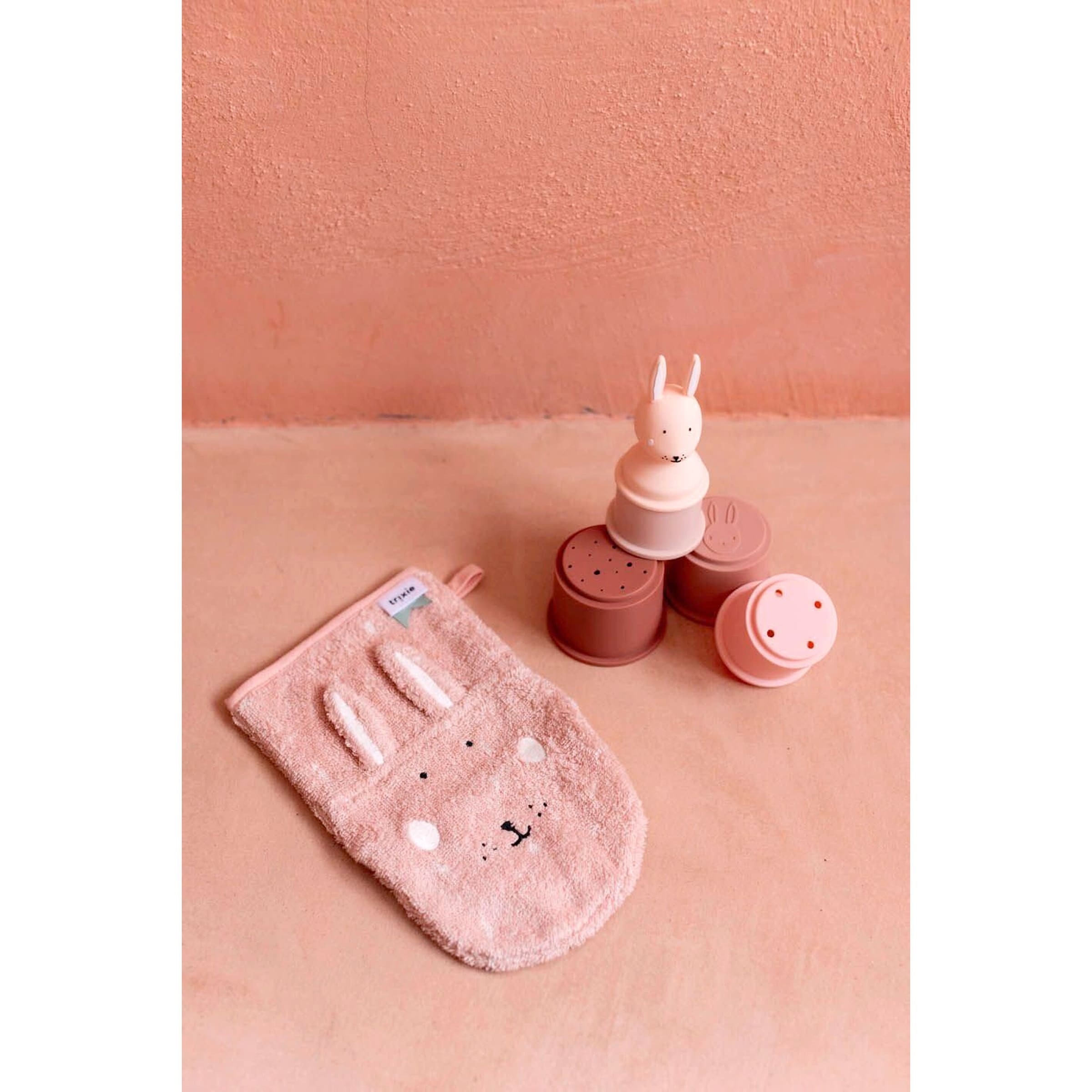 trixie 2er-Pack Waschhandschuhe Hase & Katze