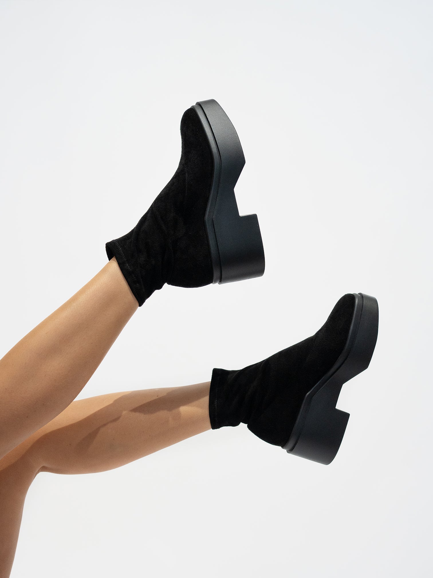 ANKLE BOOTS - NELLE ankle boots, suede lambskin black