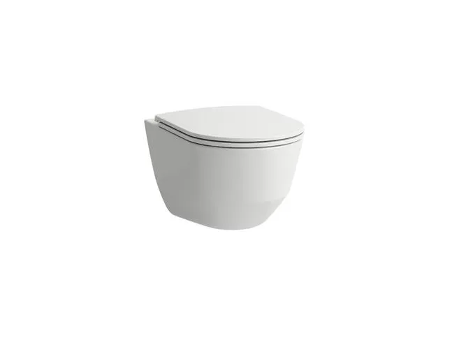 Laufen Pro hængeskål Rimless type 820966 inkl. Slim toiletsæde m/Soft Close & Quick Release beslag type 898966. Boltafstand 180 mm.