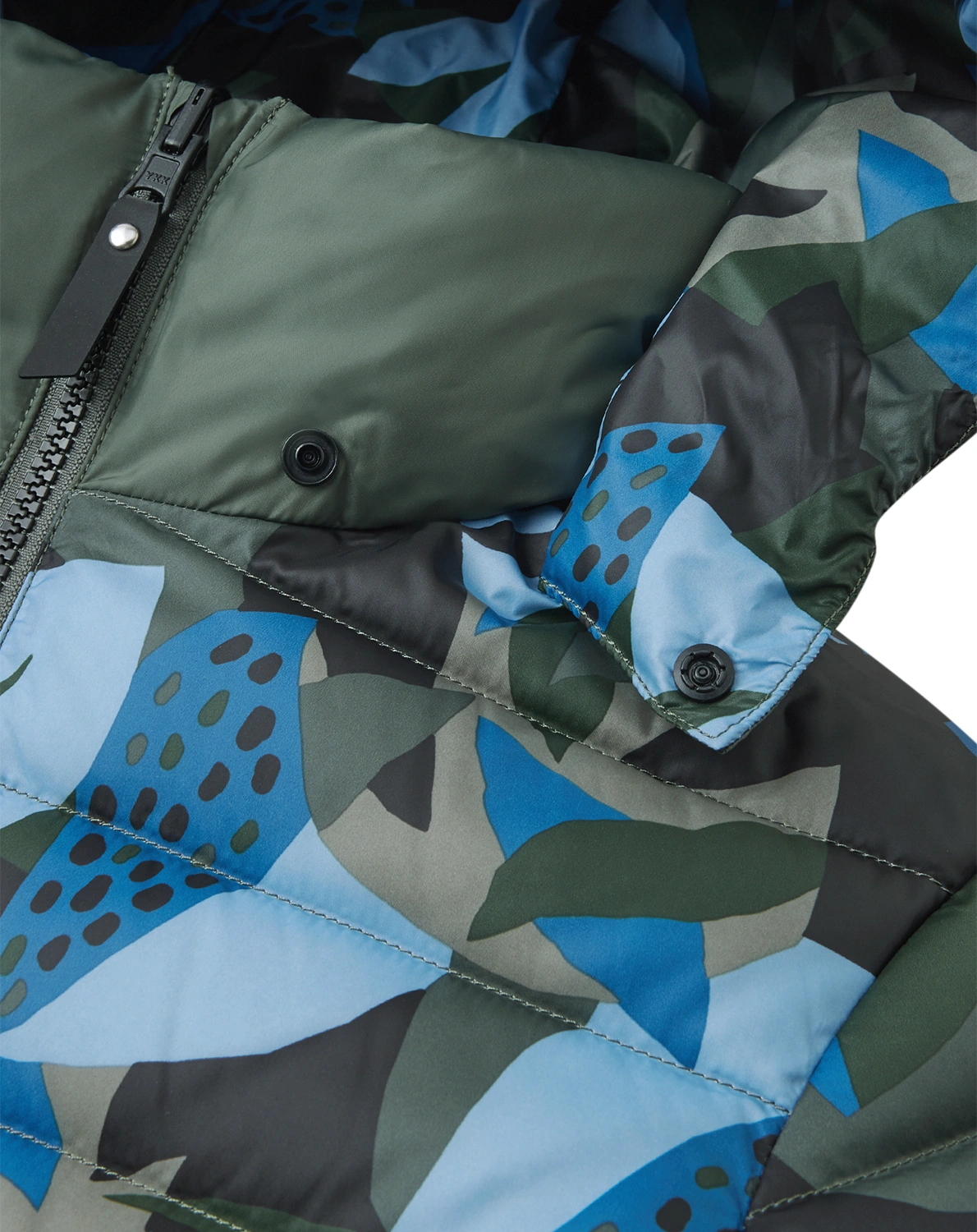 Daunenjacke FINNOO zum Wenden in thyme green