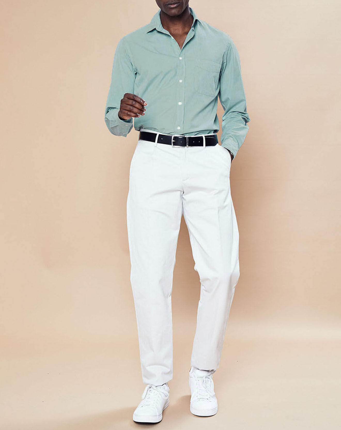 Hartford Chemise Slim Fit Storm Pat bleu gris