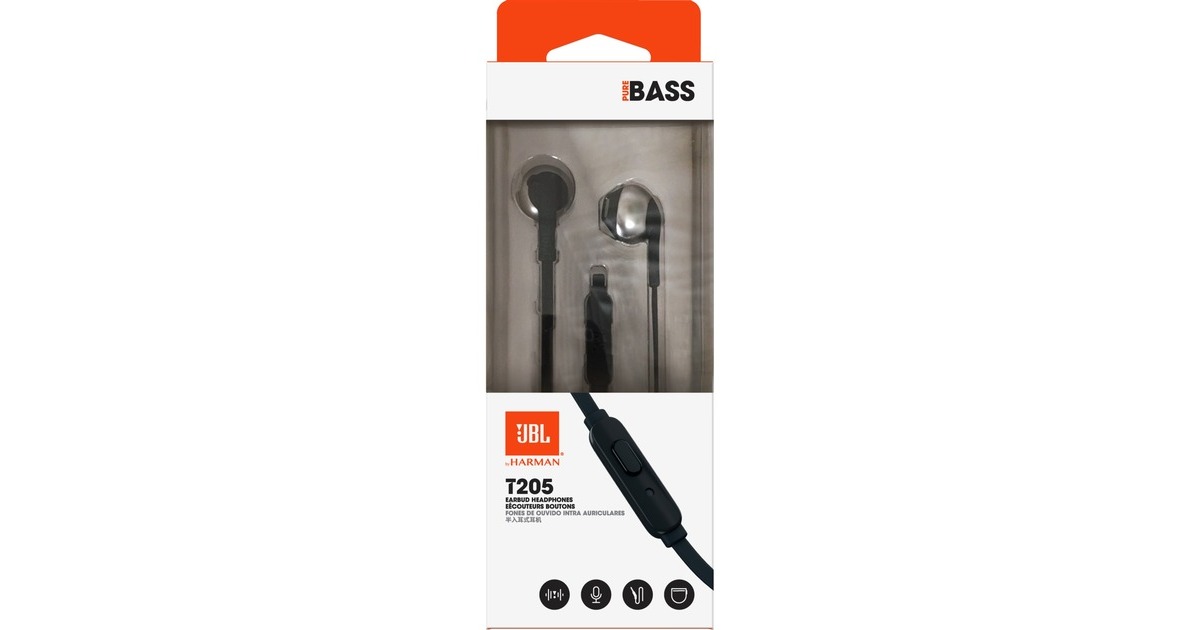 JBLT205  in-ear oortjes  (Zwart)