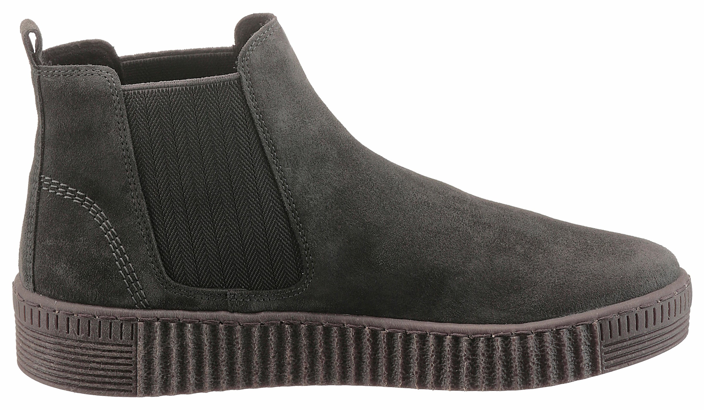 Gabor Chelseaboots  , Plateau, Stiefelette, Schlupfschuh mit dezenten Kontrastnähten