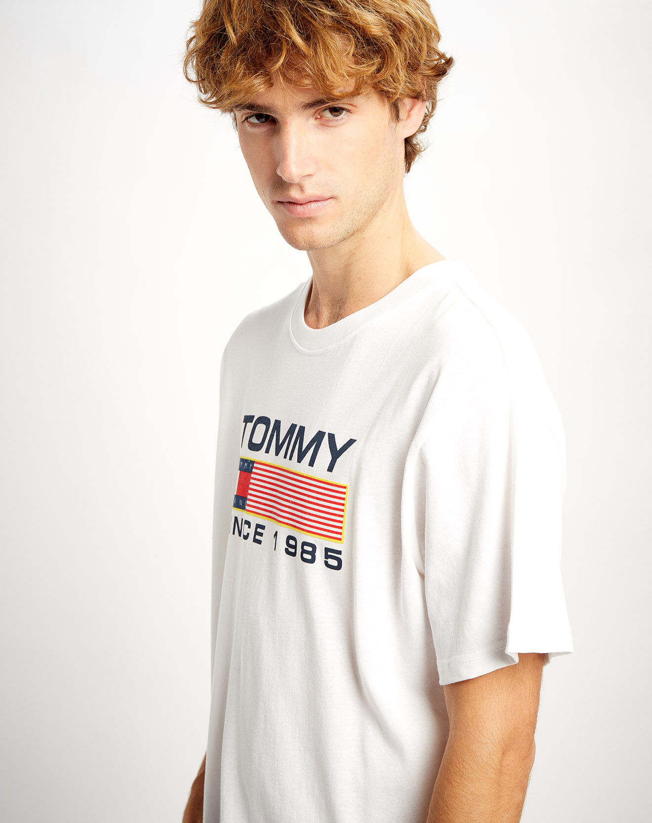 Tommy Jeans T-Shirt Athletic Twisted logo blanc