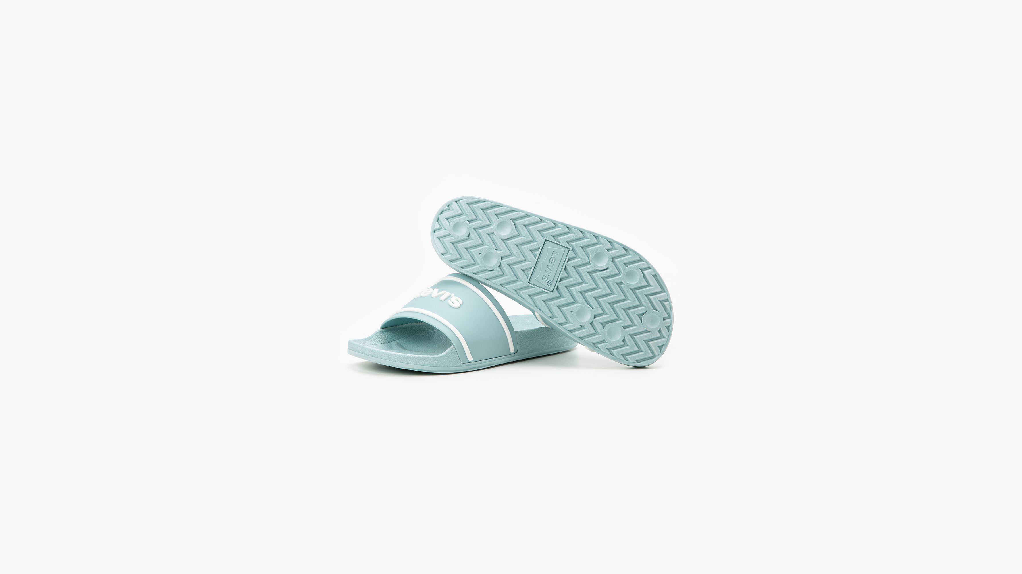 Claquettes June 3D - Light Turquoise - Bleu