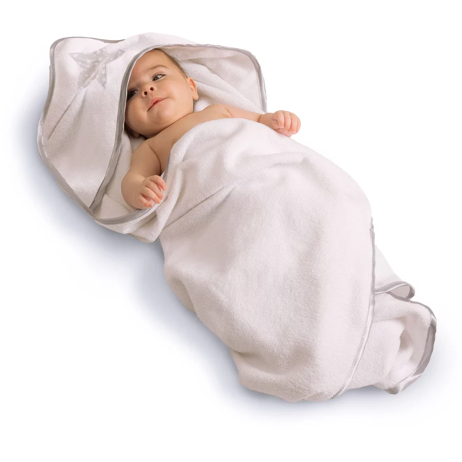 babybay Babyhandtuch Applikation Stern perlgrau