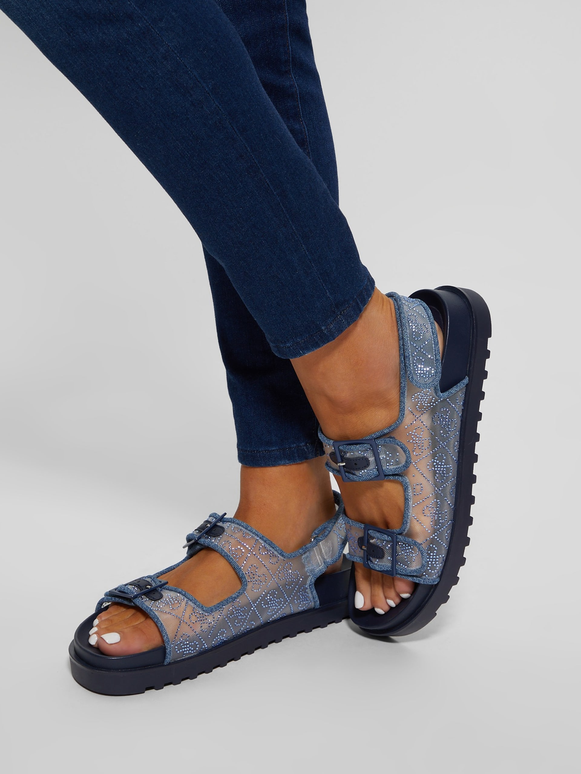 Sandálias Frella Quattro G com strass