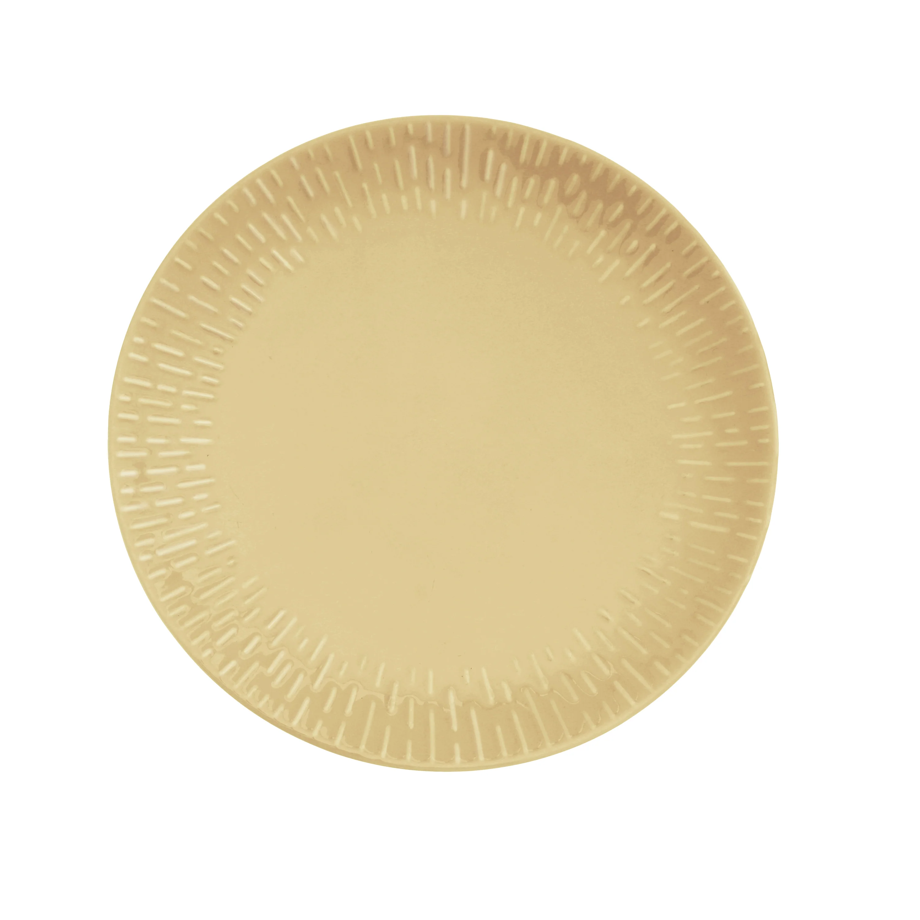 Aida  Confetti Mustard middagstallerken m/relief - Ø27,5 cm.