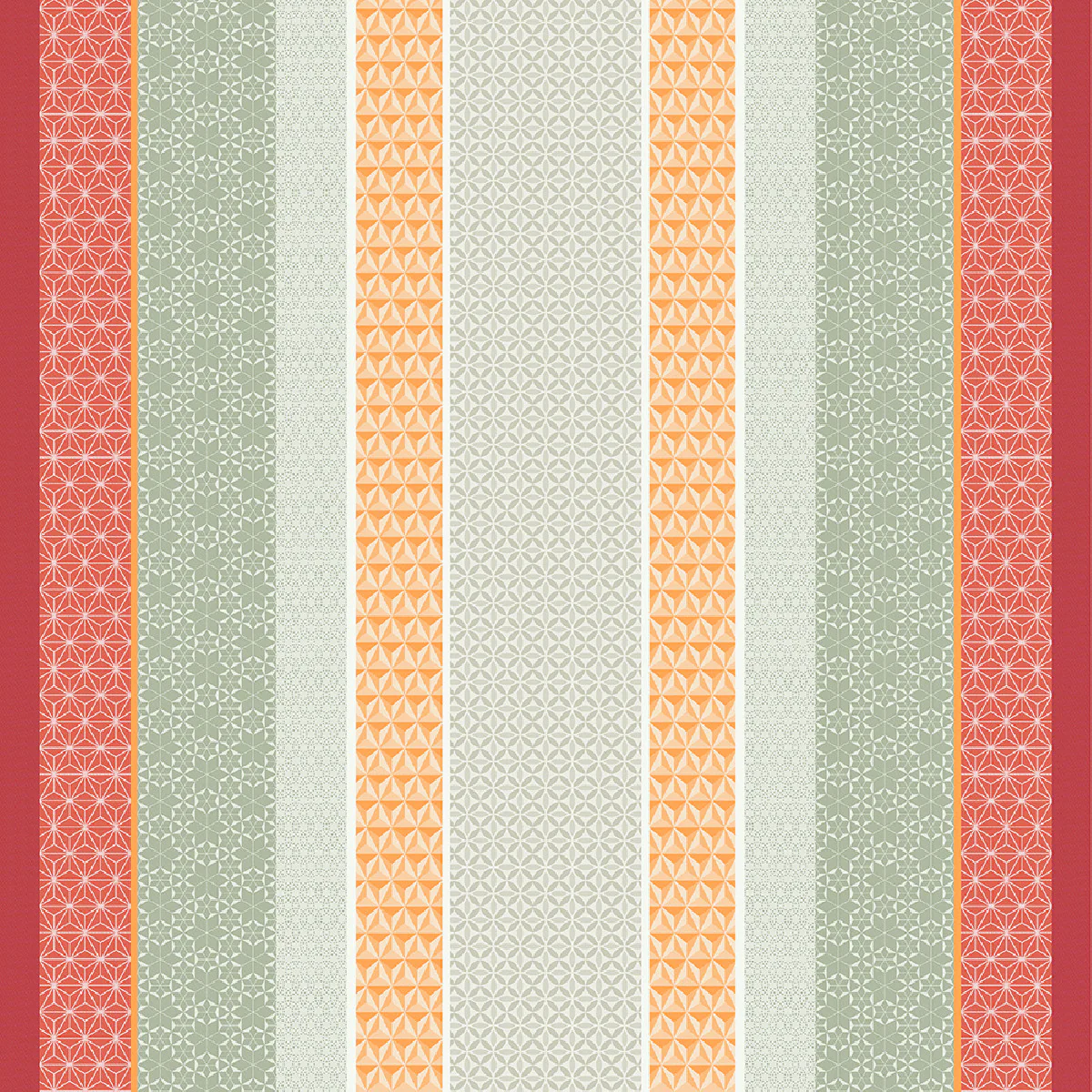 Nappe pur coton orange 155x155 Garnier Thiebaut