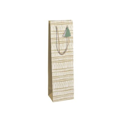 Clairefontaine Instinct - Sac cadeau pour bouteille kraft/blanc - 12,7 cm x 9 cm x 35,5 cm