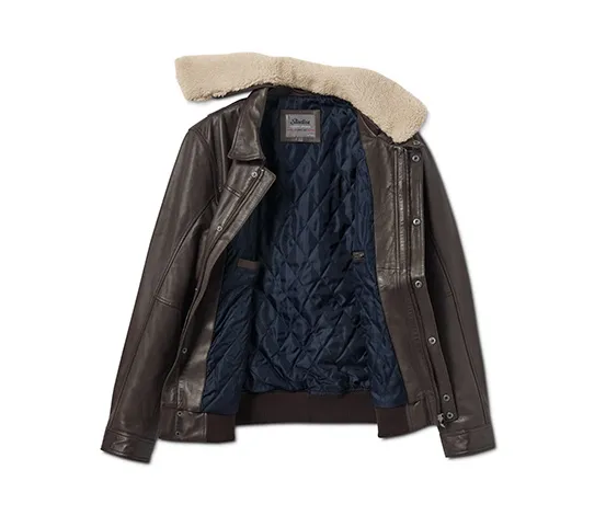 Lederjacke im Aviator-Style