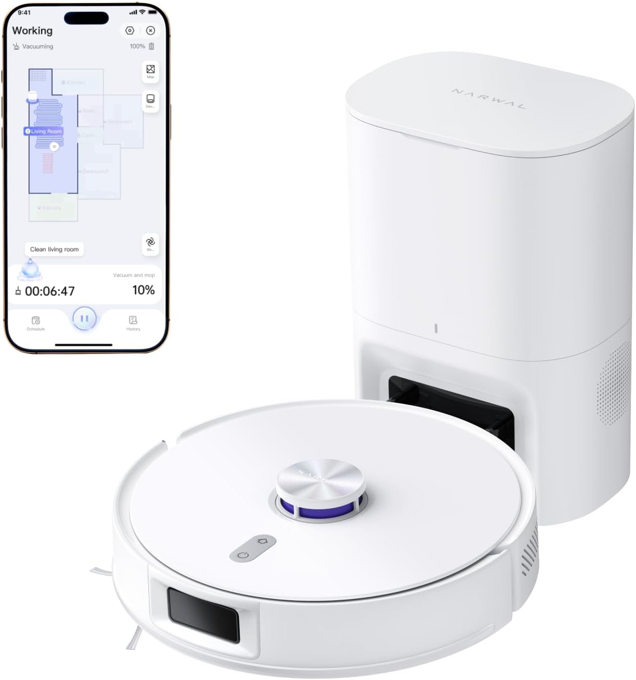 NARWAL Freo Saugroboter mit Wischfunktion und automatischer Dockingstation (Freo S)